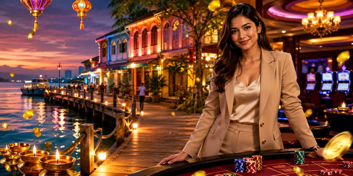 Suasana kasino hiburan bergaya Melayu di Pulau Pinang untuk permainan Baccarat